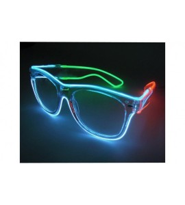 Rectangular Light Up El Wire Glasses Glow Sunglasses Flashing LED Glasses Glow in Dark for Ravers DJ Dancers - CA189OSA6D4 $2...