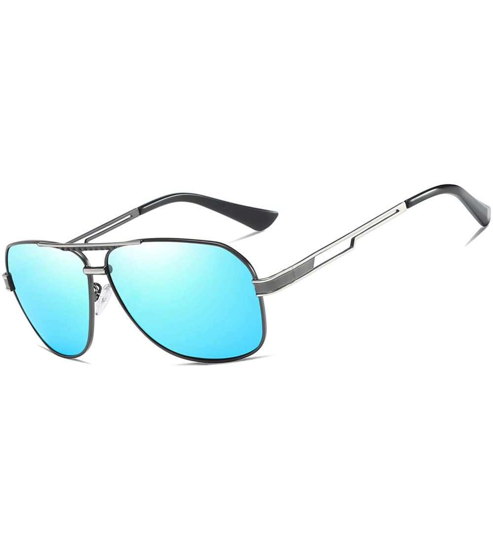 Sport Polarized Sunglasses for Men Driving Avaitor Sun Glasses Women lentes de sol - Grey Blue - CO194W9EMUU $28.14