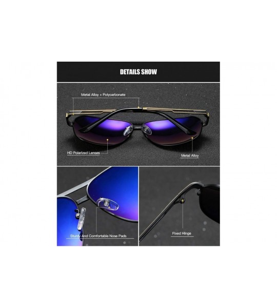 Sport Polarized Sunglasses for Men Driving Avaitor Sun Glasses Women lentes de sol - Grey Blue - CO194W9EMUU $28.14