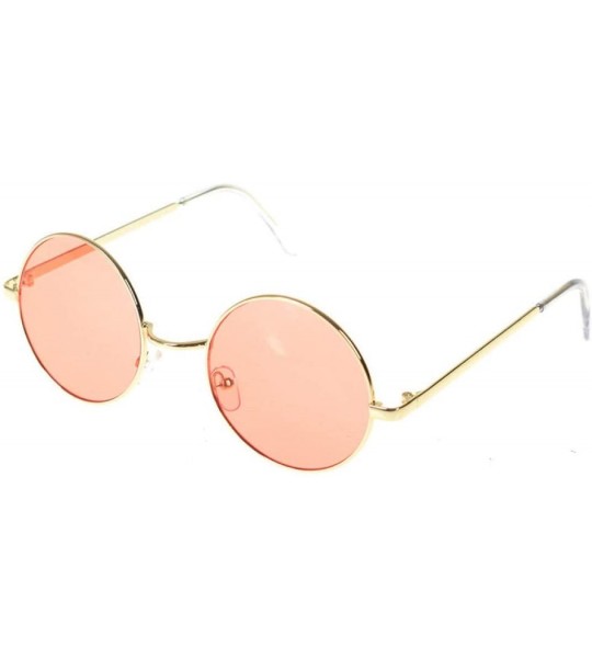 Goggle Sun Glasses Vintage Fashion Sunglasses Round Frame Steampunk Men Women Sun Glasses-D - CA199HQRGL5 $45.30