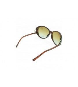 Oval Women's Celebrity Style Sunglasses - Oversized Retro Style - Brown-v - CL129K9JLJJ $15.25