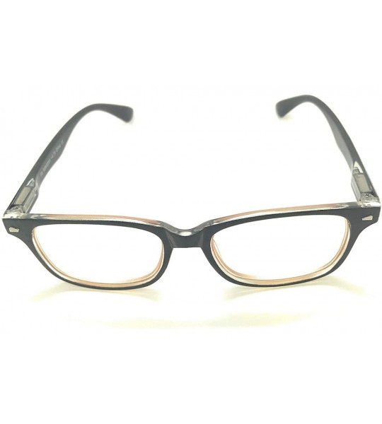 Rectangular Computer Reading Glasses Blue Blocking - Black - C818N92HETX $24.44