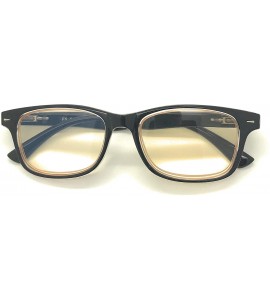 Rectangular Computer Reading Glasses Blue Blocking - Black - C818N92HETX $24.44