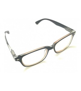 Rectangular Computer Reading Glasses Blue Blocking - Black - C818N92HETX $24.44