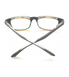 Rectangular Computer Reading Glasses Blue Blocking - Black - C818N92HETX $24.44