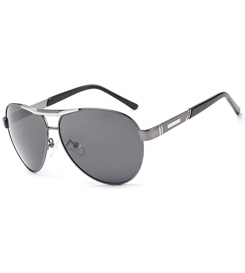 Rimless Fashion Retro Biker Fishing Oversized Polarized Sunglasses for Men 4269 - Grey - CV18ZTCXO7O $28.50