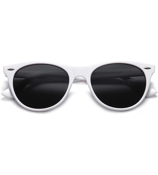 Oval Classic Retro Polarized Sunglasses Small Vintage UV400 Glasses CELEB SJ2076 - C8 White Frame/Grey Lens - CR18XAIWD8Y $23.67