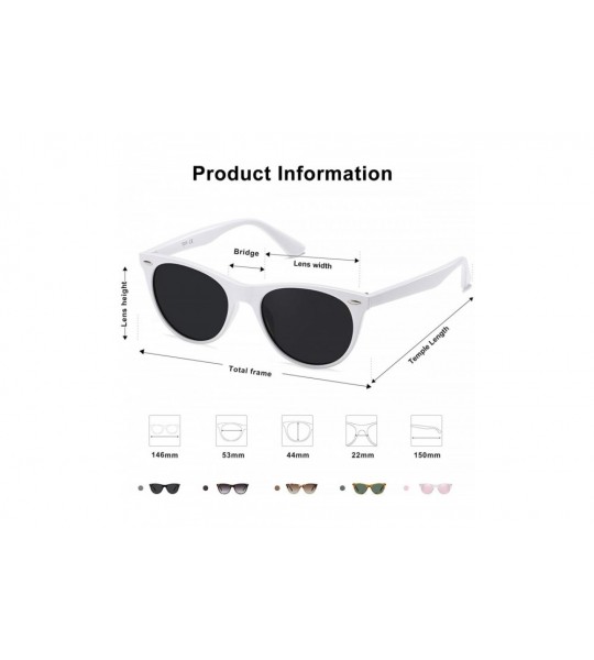 Oval Classic Retro Polarized Sunglasses Small Vintage UV400 Glasses CELEB SJ2076 - C8 White Frame/Grey Lens - CR18XAIWD8Y $23.67