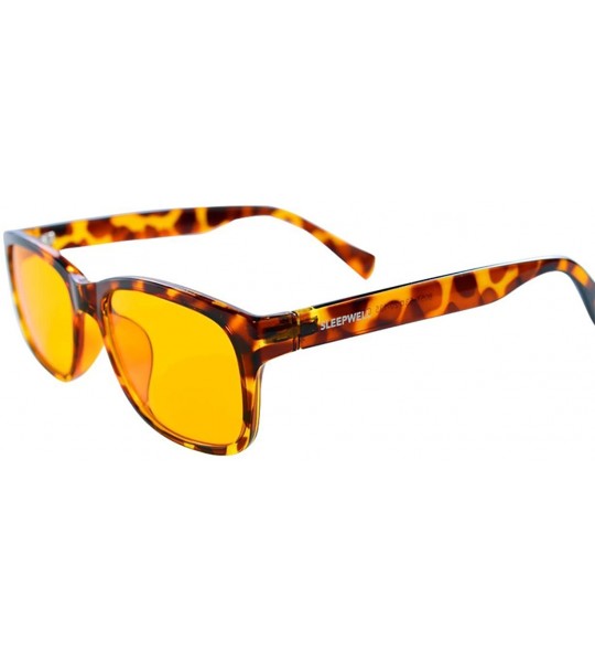 Rectangular SLEEPWELL EYEWEAR CHELYS - Blue Blocking Amber Glasses - CE12FJUAFD3 $83.38