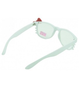 Oval Women's Kitty Style Sunglasses with Whisker or Bow Accent - White-kitty1 - CQ12D1CQHPH $15.56