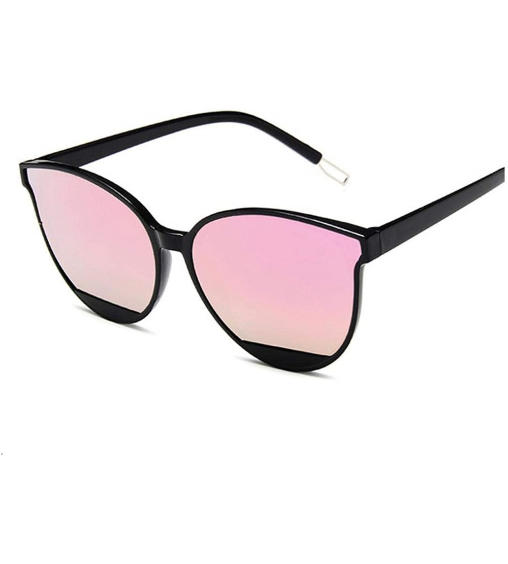 Oversized Classic Oval Red Women Sunglasses Vintage Luxury Plastic Cat Eye Sun Glasses UV400 Fashion - Black Pink - CP19856YA...