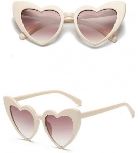 Square Women Retro Fashion Heart-shaped Shades Sunglasses Integrated UV Glasses - G - CN18C0XSR9T $16.83