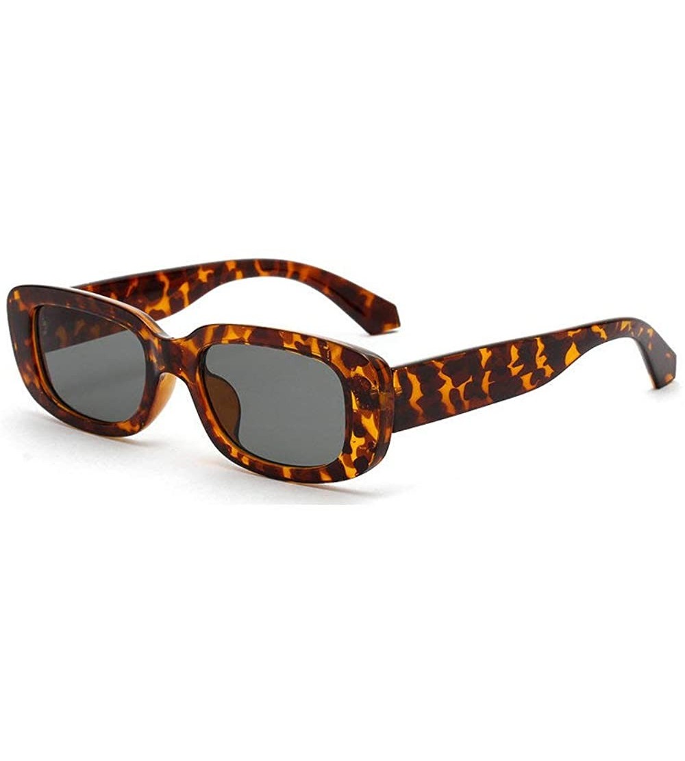 Square small frame unisex myopia polarized sunglasses retro brand designer lady small box sunglasses - Leopard - CK18YS0CRXS ...