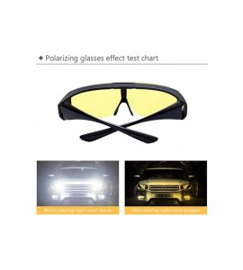 Rectangular Polarized Sunglasses/Night Vision Glasses Fit Over Prescription Glasses - Yellow - Night Vision Glasses - CZ18RG7...