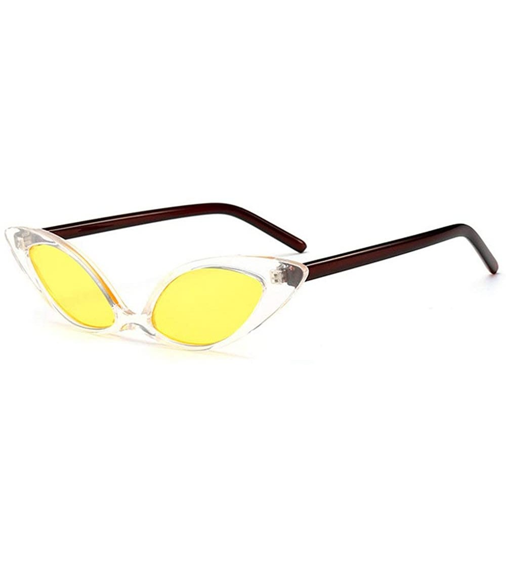 Butterfly Arrival Butterfly Sunglasses Designer Eyeglasses - Clear&yellow - CH18N6DE7DK $20.04