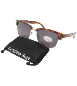 Rectangular Retro Full Lens Reading Sunglass R59 - Tortoise Gold Frame-gray Lenses - CX1896NAL56 $29.39