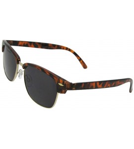 Rectangular Retro Full Lens Reading Sunglass R59 - Tortoise Gold Frame-gray Lenses - CX1896NAL56 $29.39