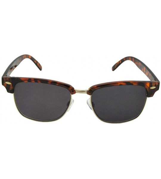 Rectangular Retro Full Lens Reading Sunglass R59 - Tortoise Gold Frame-gray Lenses - CX1896NAL56 $29.39