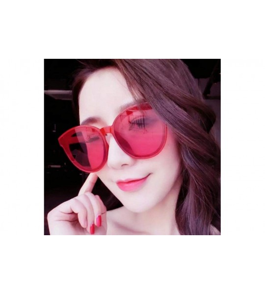 Aviator Luxury Vintage Round Sunglasses Women Brand Designer 2019 Cat Eye Leopard - Pink - CU18Y3O5UAR $17.22