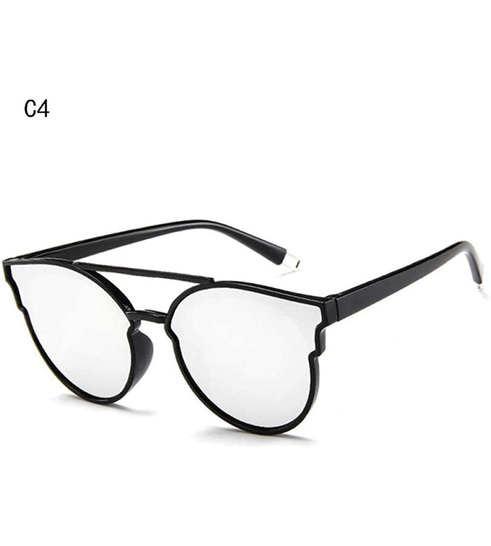 Cat Eye 2019 Fashion Women Colour Luxury Flat Top Cat Eye Sunglasses Elegant Oculos C1 - C4 - C118XE070OQ $18.80