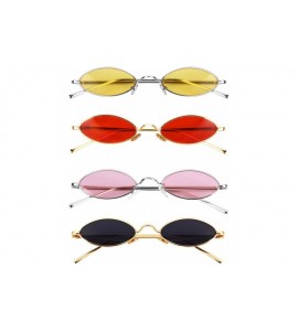 Semi-rimless Vintage Sunglasses Slender Upgraded Glasses - C118UTE2QAZ $29.46