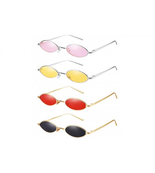 Semi-rimless Vintage Sunglasses Slender Upgraded Glasses - C118UTE2QAZ $29.46