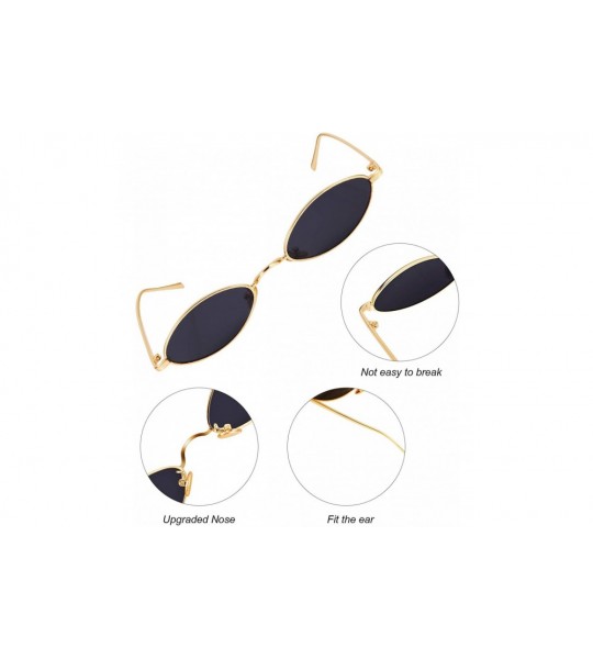 Semi-rimless Vintage Sunglasses Slender Upgraded Glasses - C118UTE2QAZ $29.46