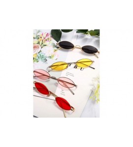 Semi-rimless Vintage Sunglasses Slender Upgraded Glasses - C118UTE2QAZ $29.46