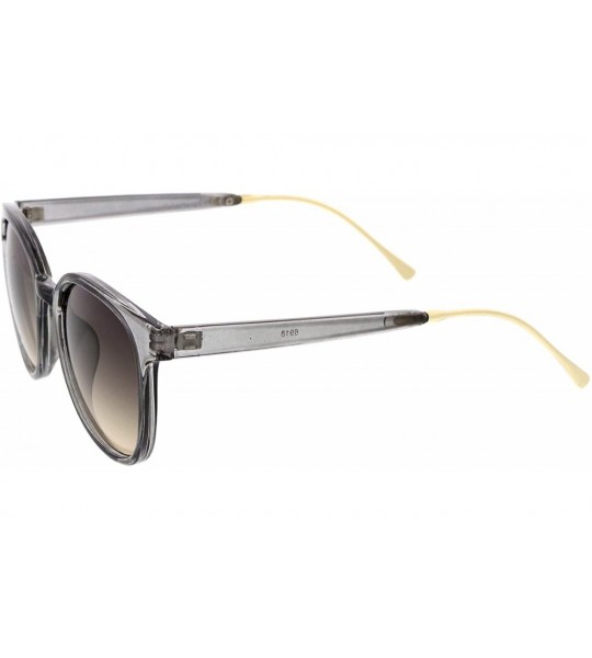 Wayfarer Casual Metal Temple Square Lens Horn Rimmed Sunglasses 52mm - Smoke-gold / Smoke Gradient - C312OCKZKR9 $19.25