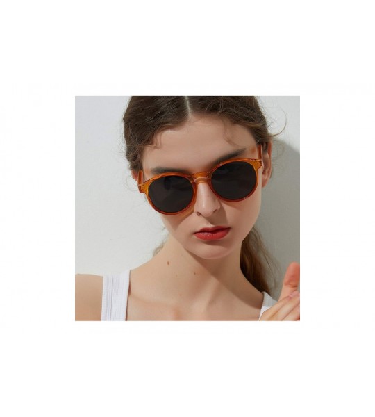 Oval Retro Women Sunglasses Transparent Round Men Vintage Circle Eyeglasses Brand Classic Lentes De Sol Mujer S1090 - C6197Y7...