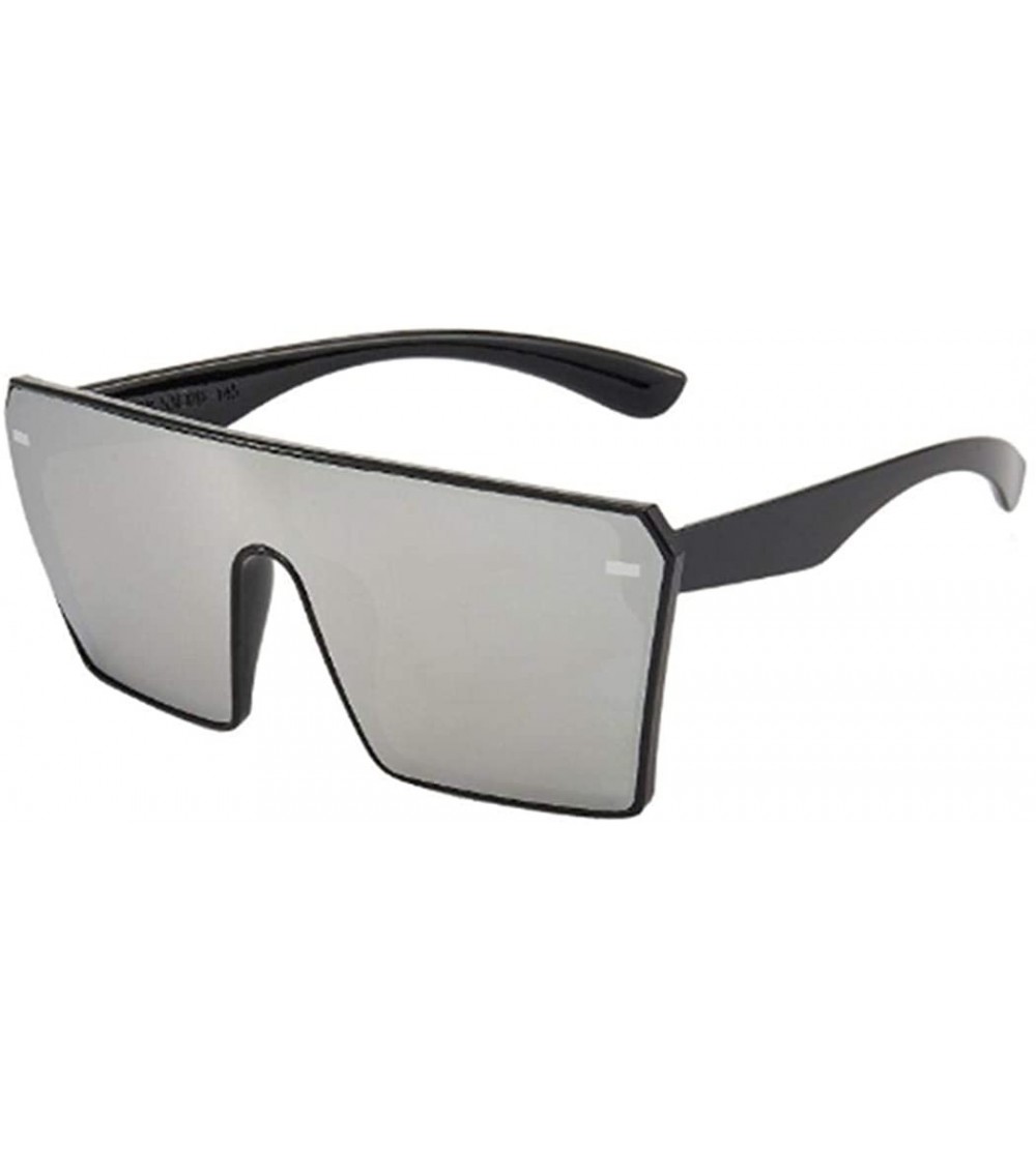 Square Women Fashion Square UV Protection Polarization Sunglasses Sunglasses - Black Silver - C3199AHI4QD $29.48