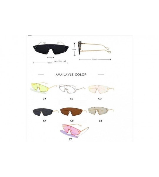 Rimless Vintage Sunglasses Rimless Glasses Designer - CS198G77509 $44.94