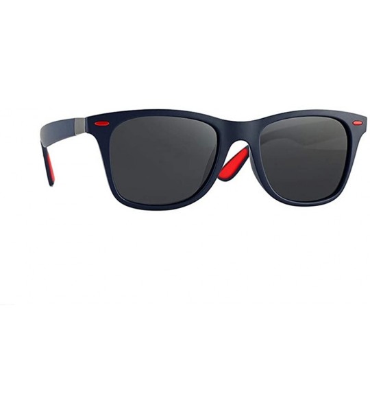 Rectangular Men'S Polarized Reflective Lens Sunglasses Simple Classic Eye Glasses Comfortable Eyewear - Black 4 - C718S8L6K54...