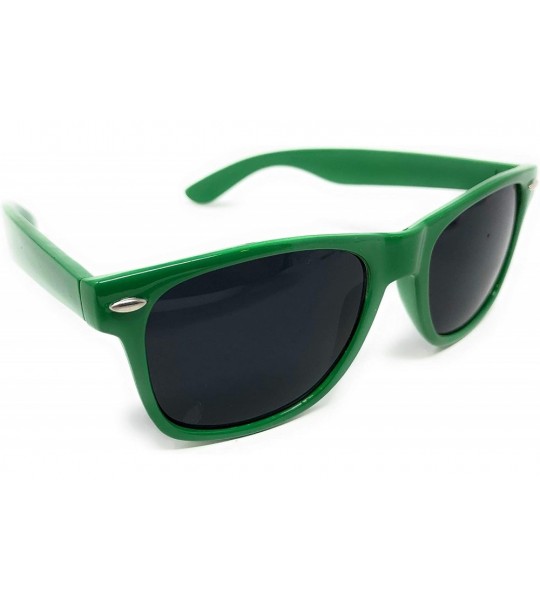 Rectangular Classic 80's Vintage Style Sunglasses Polarized or Standard Lens - Green- Super Dark - CR199OHS0RZ $15.81