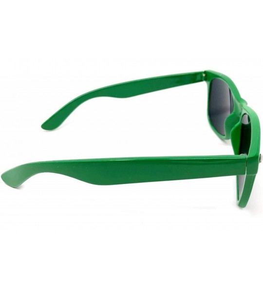 Rectangular Classic 80's Vintage Style Sunglasses Polarized or Standard Lens - Green- Super Dark - CR199OHS0RZ $15.81