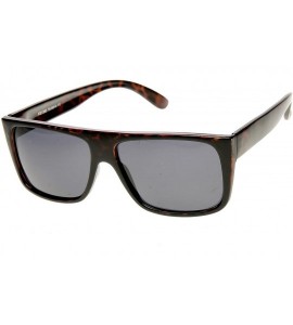 Square Classic Old School Eazy E Flat Top Polarized Locs Sunglasses (Dark Tortoise) - CG11FGMO5V9 $19.82