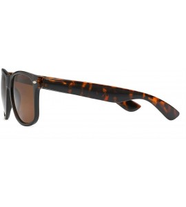 Shield Sunglasses Classic 80's Vintage Style Design - Tortoise- Brown - CA121DJR98T $18.00