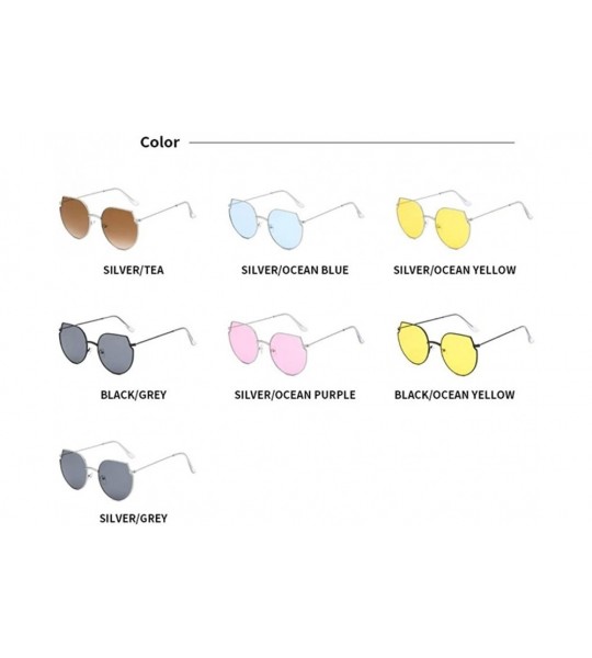 Cat Eye Women Cat Eye Sunglasses Ladies Retro Alloy Frame Sun Glasses UV400 - Blackgrey - CO1903DR0YH $20.85