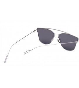 Aviator Retro Vintage Mirrored Aviator Sunglasses Metal Frame Classic Style 58mm - Sliver/Black - C612E881A95 $26.16