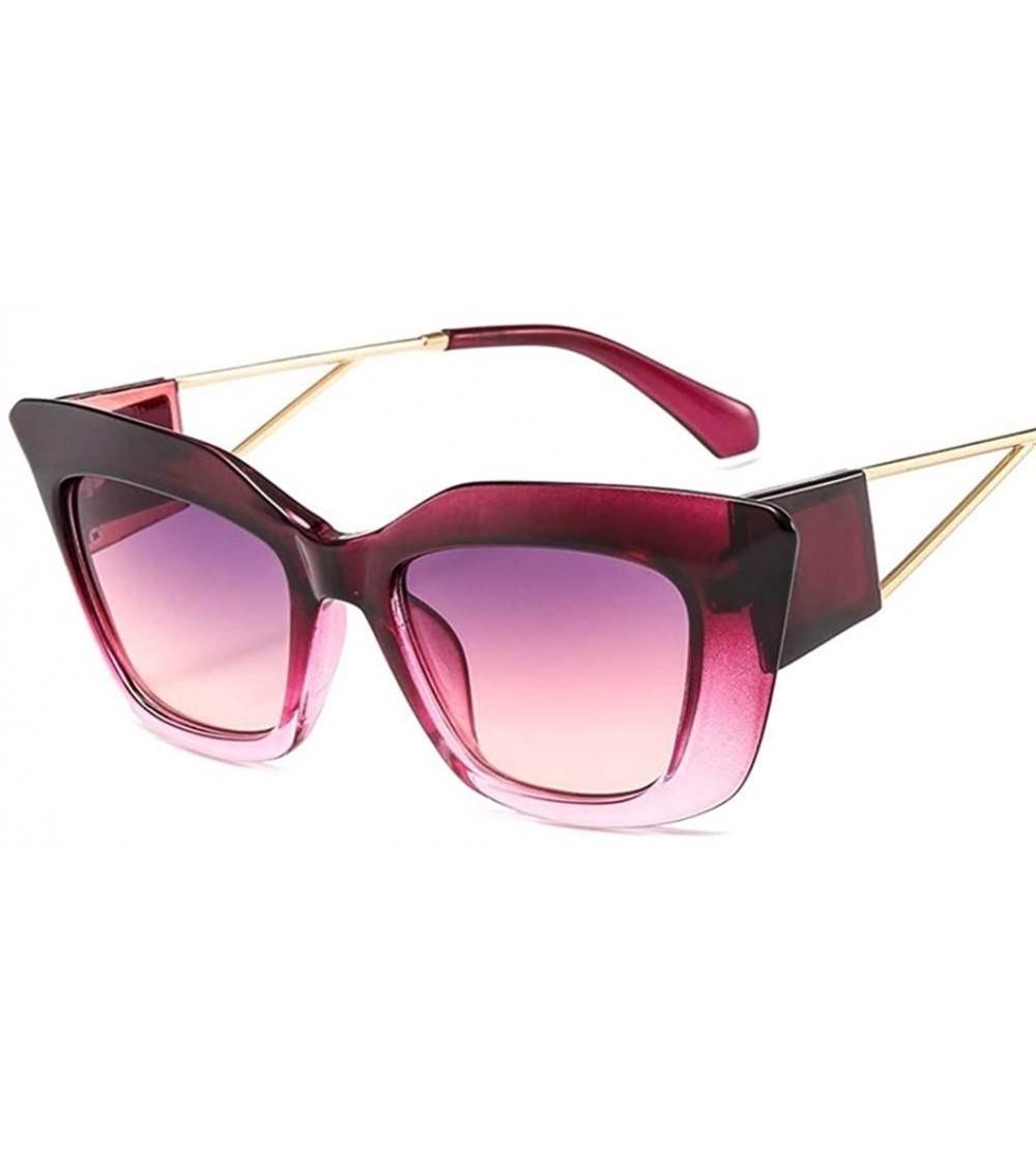 Cat Eye Women Vintage Cat Eye Sunglasses Stylish Gradient Sun Glasses Ladies Travel Shades UV400 - CH199OL94L9 $22.94