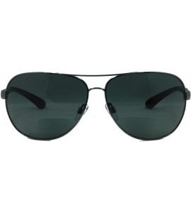 Aviator C Moore Polarized Aviator Nearly Invisible Line Bifocal Sunglasses - Pewter - C211LVC6E3P $73.69