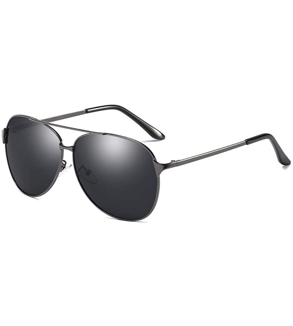 Aviator Male Polarized Sunglasses anti-glare polarized driving Sunglasses - B - CJ18Q06X0IA $53.03