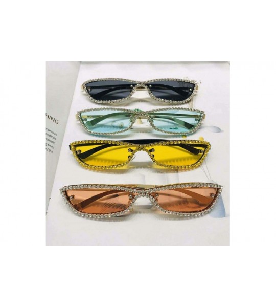 Rimless Diamond Sunglasses Vintage Rimless Eyeglasses - White&gold - C2198GD29A5 $26.76