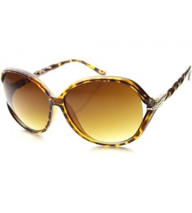 Butterfly Oversize Open Temple Twist Gradient Lens Butterfly Sunglasses 62mm - Tortoise-gold / Amber - C0127Y60STR $20.33