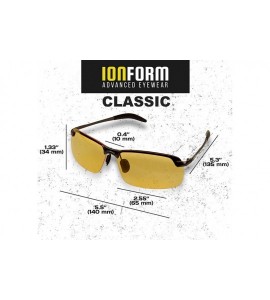 Square Night Driving Glasses Glare Reducing Polarized Lens Anti-Glare Vision for Men & Women - Classic - CK18XSDE5NL $50.13