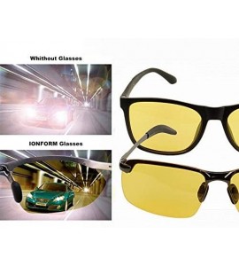 Square Night Driving Glasses Glare Reducing Polarized Lens Anti-Glare Vision for Men & Women - Classic - CK18XSDE5NL $50.13