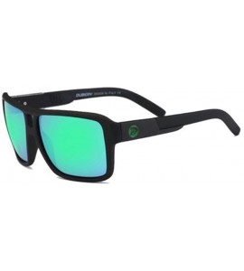 Rectangular Men's Polarized Sunglasses Outdoor Driving Women Sport Sun Glasses Fishing Style - Black/Green Lens - CM18HIT93IA...