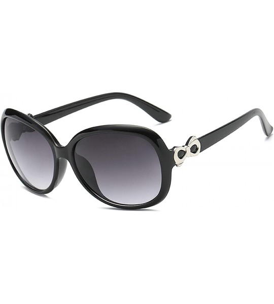 Oversized Vintage Infinity Sunglasses for Women Plate Resin UV 400 Protection Sunglasses - Black - C618SAR07AM $26.87