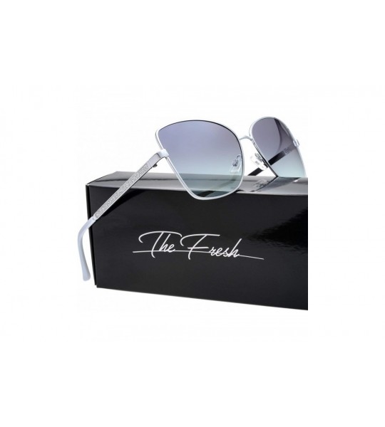 Square Classic Crystal Elegant Women Beauty Design Sunglasses Gift Box - L175-silver - CE18M0TK56R $30.21