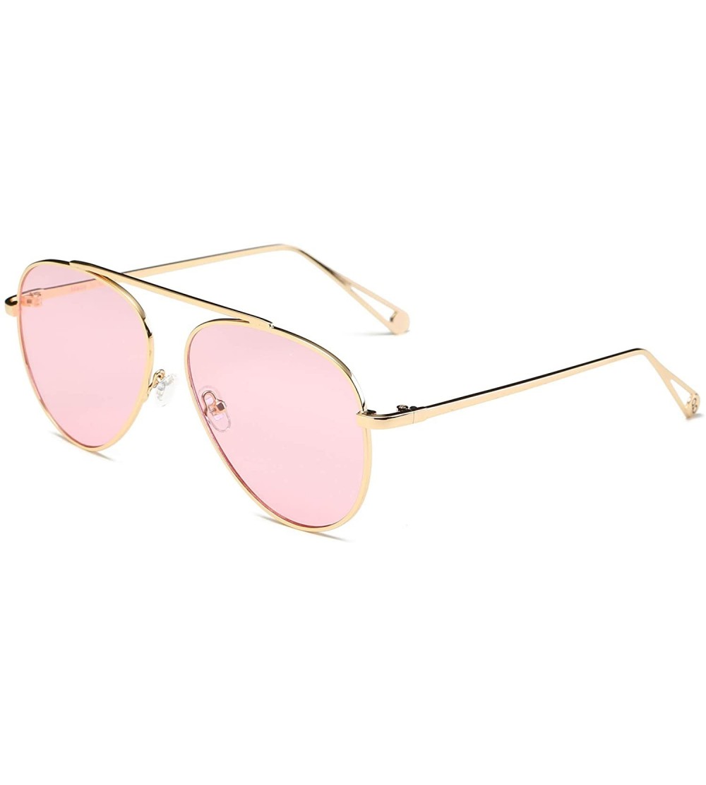 Goggle These metal aviator Sunglasses - Gold/Pink - C818WU6ZOQ4 $38.53